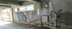 堺市 駐輪場落書き部塗装工事