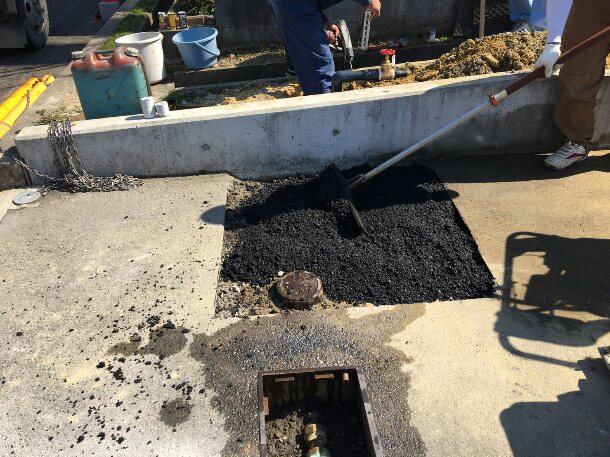 和泉市 某会社駐車場 アスファルト舗装工事