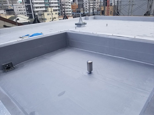 屋上ゴムシート防水(施工後)